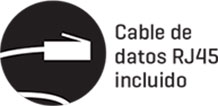 Cable RJ45 incluido