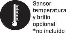 Optional temperature and brightness sensor